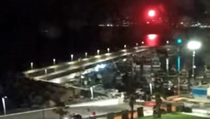 Moment Bayesian superyacht launched distress signal caught on CCTV
