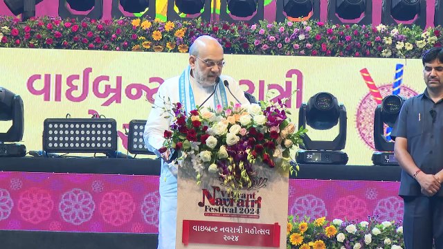 AHMEDABAD VIBRANT GUJARAT NAVRATRI MAHOTSAV 2024 SHUBHARAMBH BY AMIT SHAH & GUJARAT CM