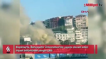 Beşiktaş'ta inşaatta yangın! İşçiler dumandan etkilendi
