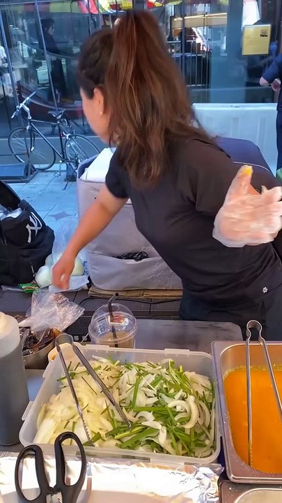 Meat Pancake - Korean Street Food #shortsvideo
