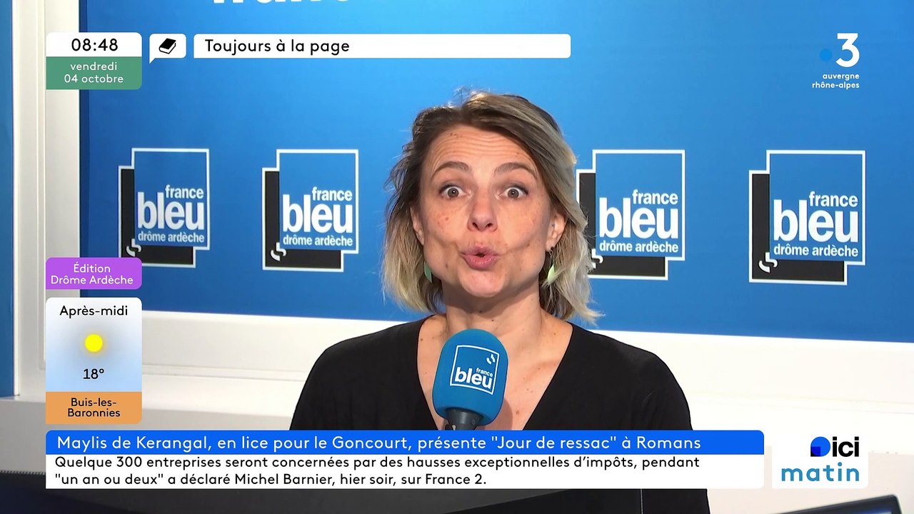 Maylis de Kerangal, en lice pour le Goncourt 2024, présente son "Jour de ressac" à Romans-sur-Isère