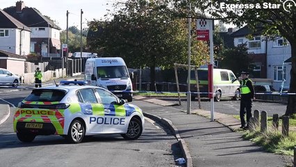 The scene of a shooting on Chapel Street, Pensnett.