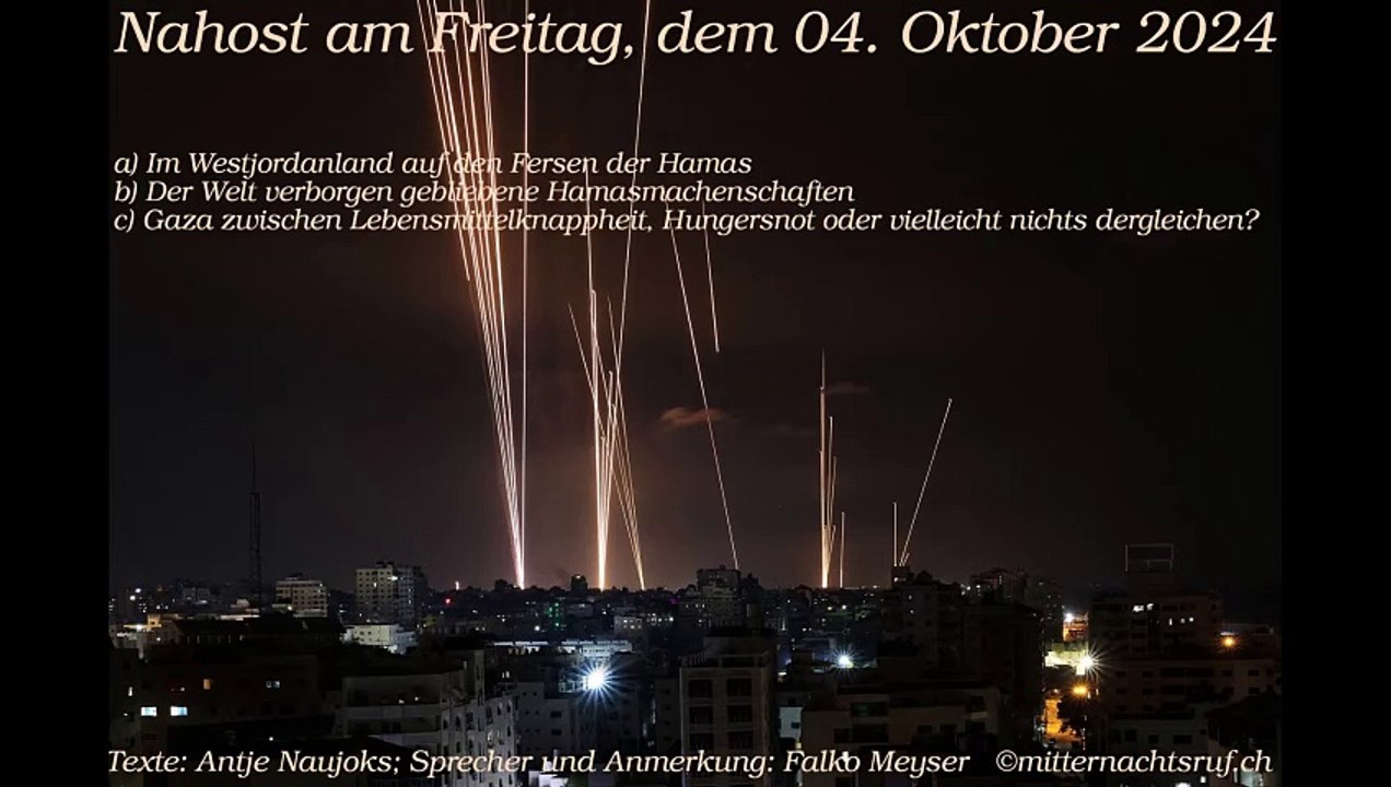 Nahost am Freitag, dem 04. Oktober 2024