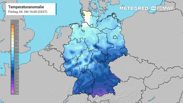 Im Südosten fällt zeitweise Regen, sonst ist es oft trocken und sogar sonnig!