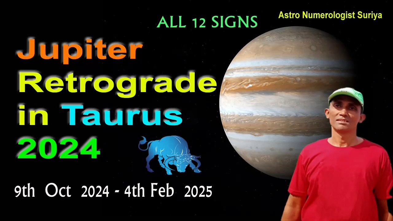 Jupiter retrograde in Taurus 2024 Vedic Astrology । Prediction for all Zodiac signs.