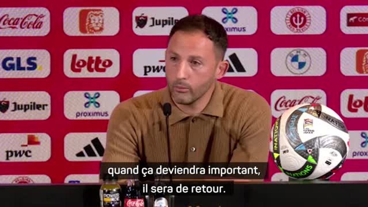 Belgique - Tedesco : "Quand ça deviendra important, De Bruyne sera de retour"
