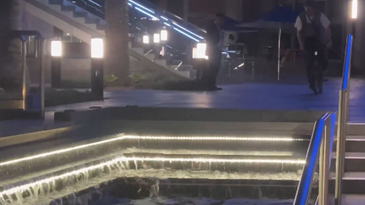 BMX rider's bold fountain stunt ends in a painful fall after misjudging ledge width