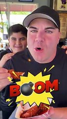 Here Comes The Heat‼️ #hotsauce #challenge #chicken #father #son #family #fun #bigjustice #boom