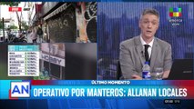 Megaoperativo policial contra los manteros en Once