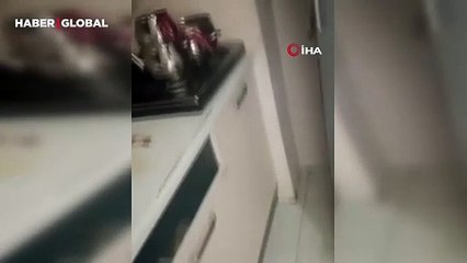 Hırsızlık zanlısı kadın bu halde buzdolabından çıktı