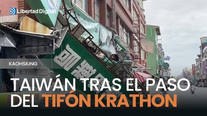 Taiwán trata de volver a la normalidad tras el paso del tifón Krathon