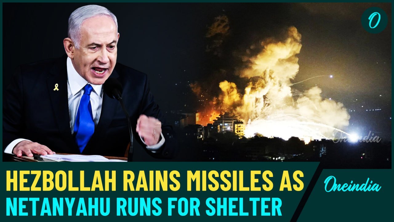 VIDEO | Hezbollah Missiles Pound Netanyahu's Hometown Caesarea, Israeli PM Rushed to Shelter