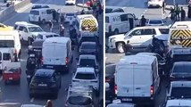 Avcılar’da bir cip,  araçlara çarpıp ortalığı savaş alanına çevirdi