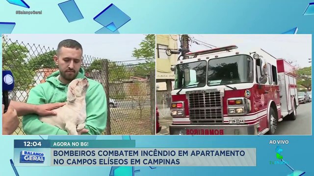 Morador não percebe e vizinho aciona os Bombeiros para apagar fogo em apartamento no Jardim Campos Elíseos, em Campinas