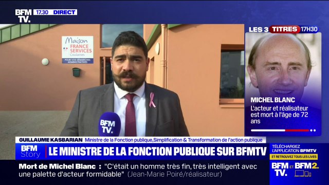 Guillaume Kasbarian (ministre de la Fonction publique): Je soutiens l'objectif du Premier ministre qui est de faire plus pour le service public avec parfois moins de moyens