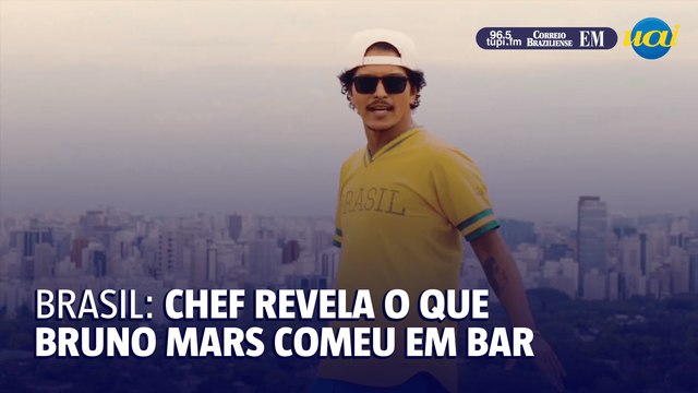 Brasil: chef revela o que Bruno Mars comeu em bar