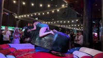 Worth Watching!  Benidorm Bull Ride Gone Wrong! Epic Fail. Mechanical Bull Spain 2024