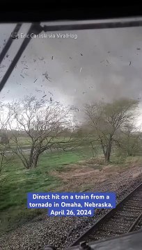 Tornado strikes train in Nebraska