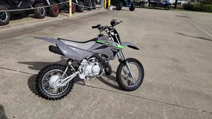 2024 KAWASAKI KLX 110 R IN GREY WALK-AROUND