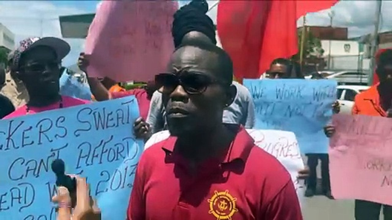 POS PORT WORKERS PROTEST