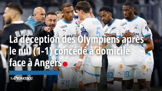 La déception des Olympiens après le nul (1-1) concédé à domicile face à Angers