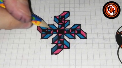 (VIDEO #0005) ️️ DIBUJANDO un hermoso diseño con una regla y marcadores de colores.