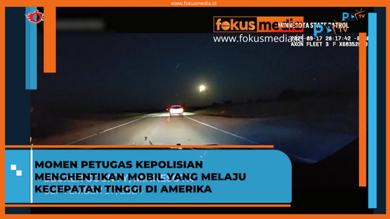 Momen Petugas Kepolisian Menghentikan Mobil yang Melaju Kecepatan Tinggi di Amerika