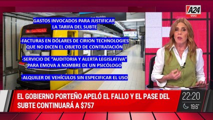  EL GOBIERNO PORTEÑO APELÓ EL FALLO Y EL PASE DEL SUBTE CONTINUARÁ A $757