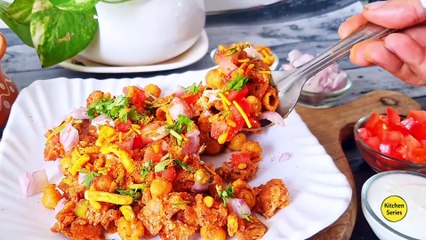 Chole Papadi Chaat Recipe | મો માં સ્વાદ નો ચટકારો આવે જાય તેવી છોલે પાપડી ચાટ