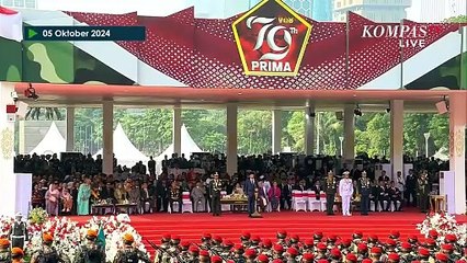 Momen 3 Perwira Ucap Sapta Marga di HUT ke-79 TNI