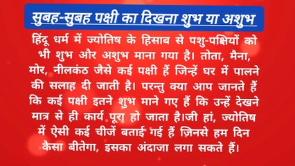 सुबह सुबह इन पछीओ के देखने से मिलते है ये संकेत