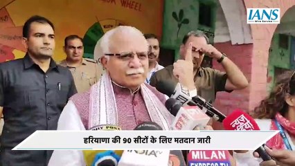 केंद्रीय मंत्री मनोहर लाल खट्टर ने किया मतदान