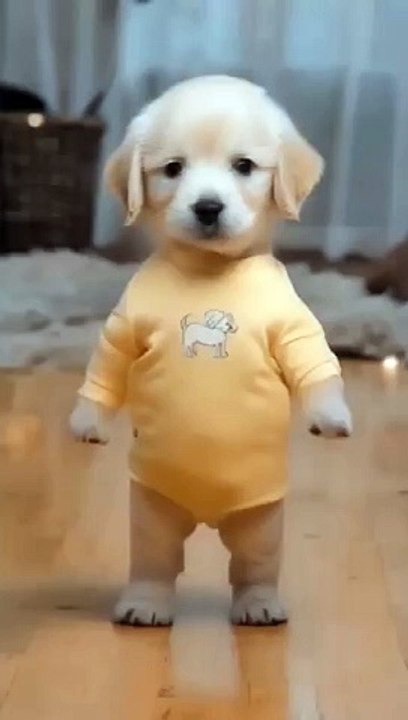 Funny puppy dance