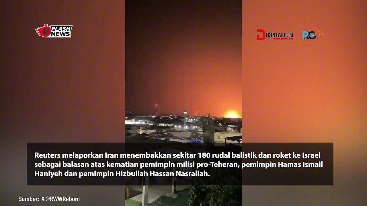 Iran Luncurkan Ratusan Rudal ke Israel, Situasi Memanas