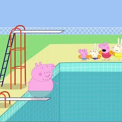 Daddy Pig Goes Swimming and Splashes Everyone  _ Peppa Pig Official _ Family Kids Cartoon