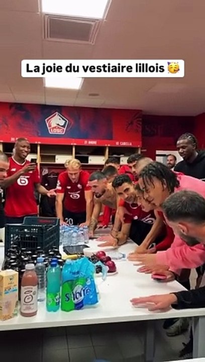 La ferveur des joueurs de Lille dans le vestiaire après leur triomphe éclatant contre le Real !