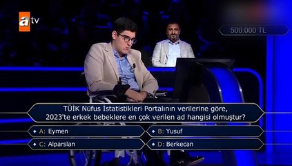 Kim Milyoner Olmak İster'de heyecan büyük!  500 bin TL'lik soru açıldı, işte cevabı...