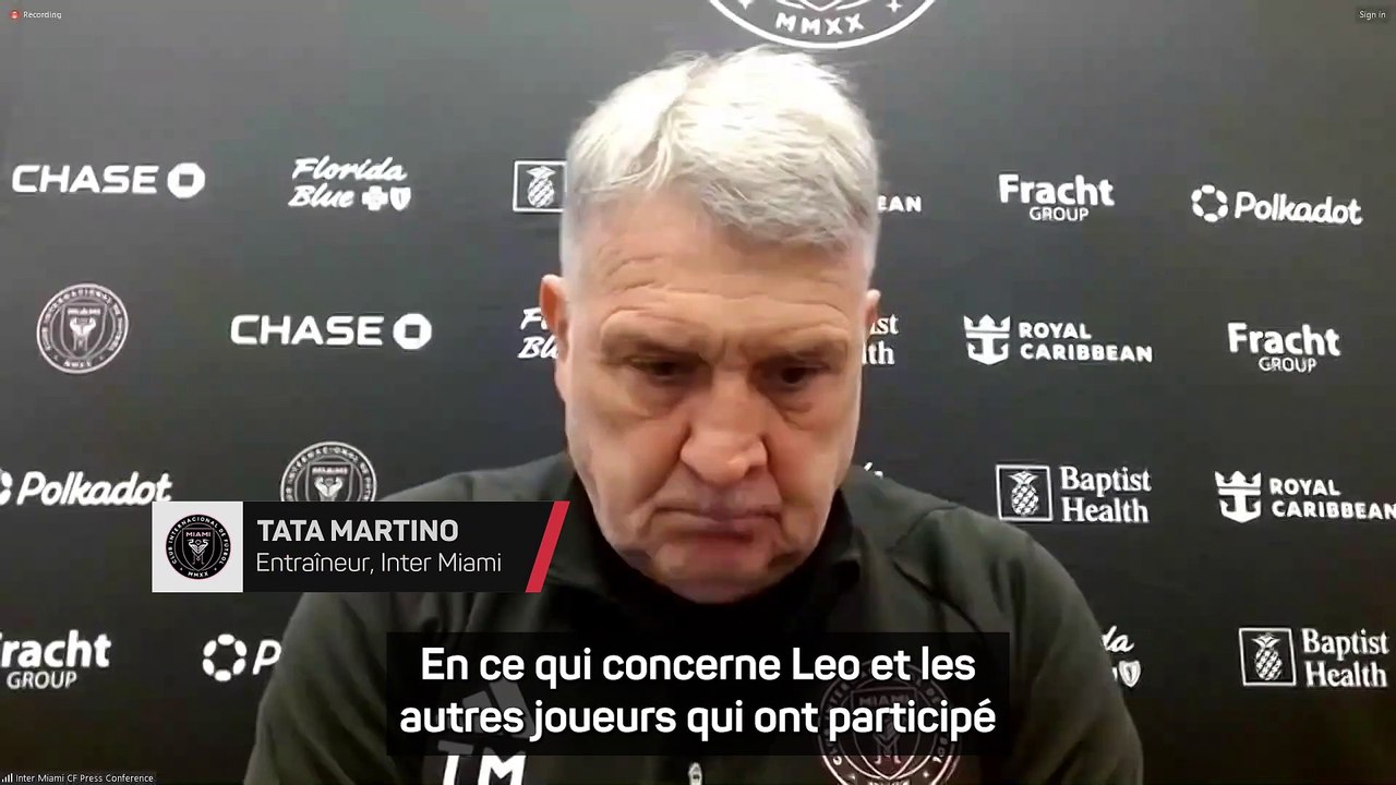 Martino : “Nous devons tenir compte du temps de jeu de Leo”