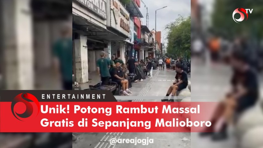 Momen Unik Potong Rambut Massal Gratis di Malioboro