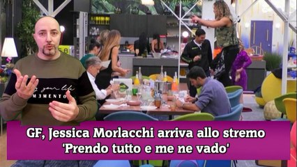 GF, Jessica Morlacchi arriva allo stremo 'Prendo tutto e me ne vado'