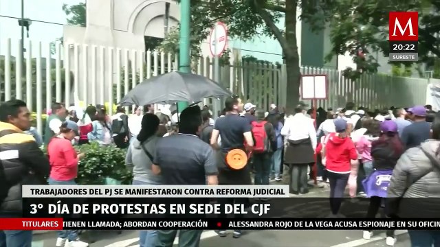 Trabajadores del PJ protestan frente al Consejo de la Judicatura por tercer día consecutivo
