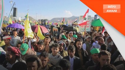 Penduduk Yaman berkumpul, protes kecam kekejaman Israel