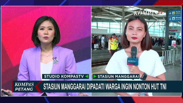 Antrean Membludak Stasiun Manggarai ke HUT TNI di Monas, KCI Tambah 4 KRL ke Jakarta Kota