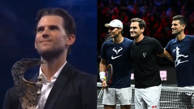 Tennis - Vienne 2024 - Dominic Thiem before his last, the tribute of Rafael Nadal, Novak Djokovic, Roger Federer