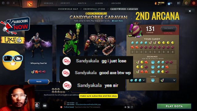 3 Arcana In A Row Candyworks Caravan Dota 2 | Dota2 Clip | Dota2 Wtf Moments | Live Stream Clip