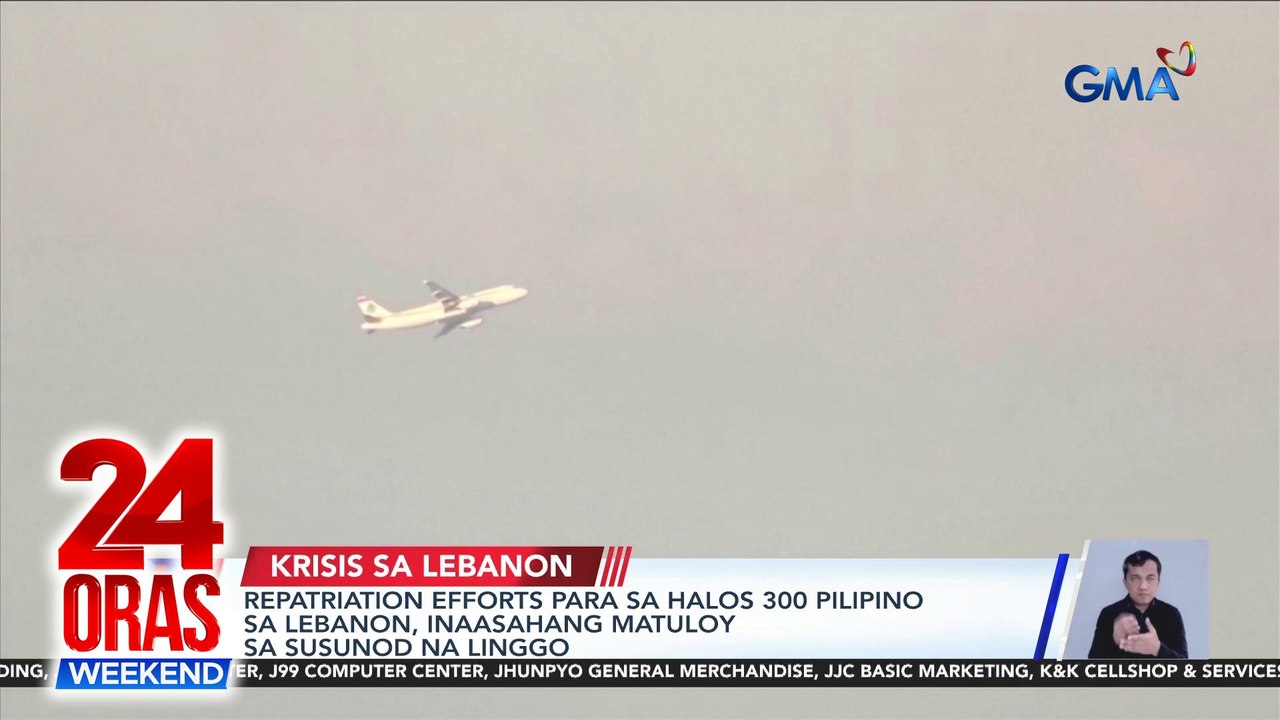 Repatriation efforts para sa halos 300 Pilipino sa Lebanon, inaasahang matuloy sa susunod na Linggo | 24 Oras Weekend