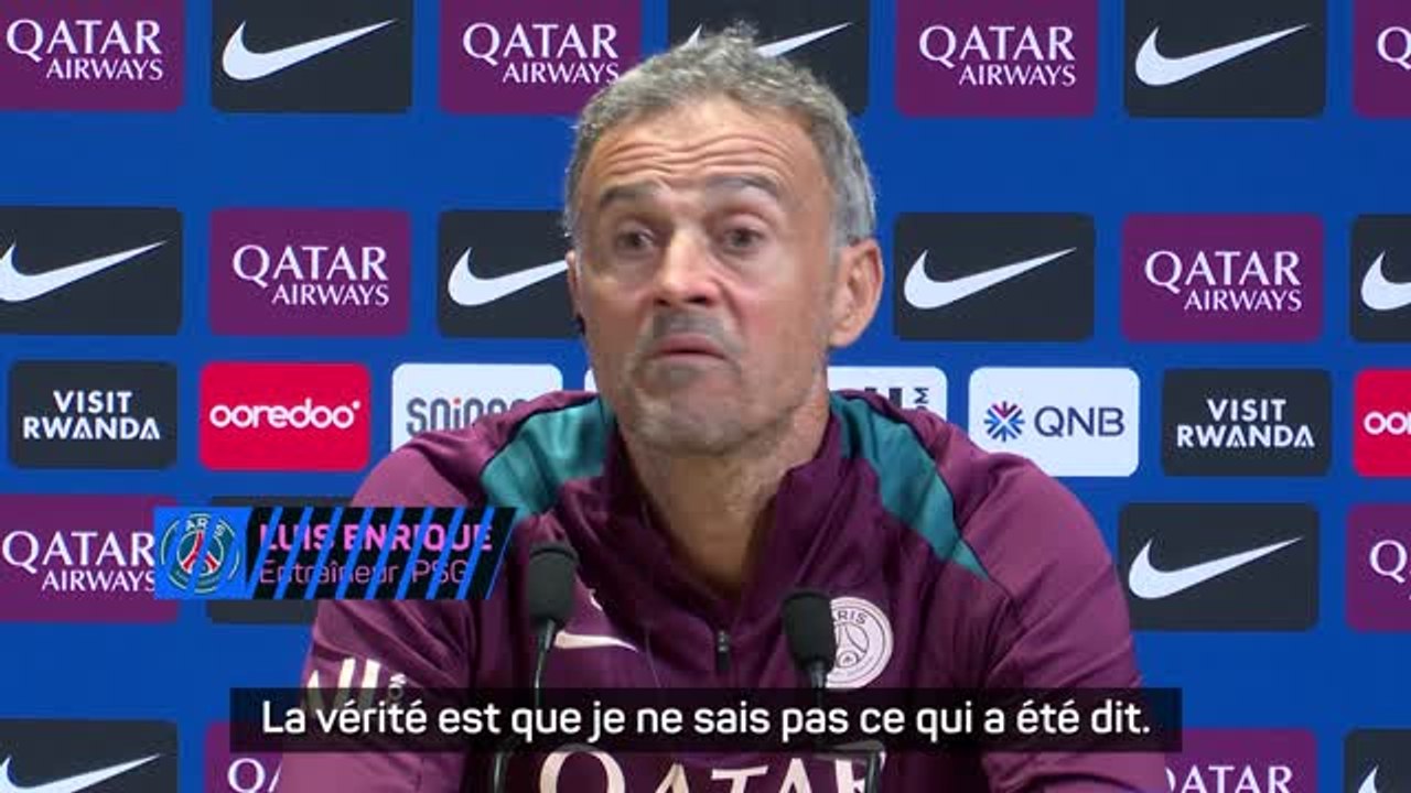 PSG - Luis Enrique sur sa réponse jugée arrogante : "Je ne sais pas ce qui a été dit"