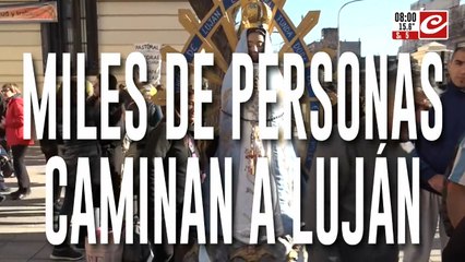 Miles de personas participan de la 50° peregrinación a la Virgen de Luján: