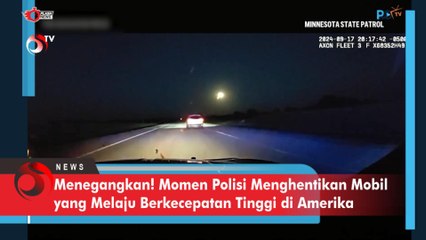 Menegangkan! Momen Polisi Menghentikan Mobil yang Melaju Berkecepatan Tinggi di Amerika