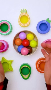 Learn Color & Fruits Sorting Game for Toddlers - kids education video